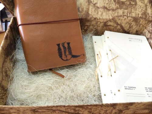 EVE Leather notepad with Armenian ornament and initials